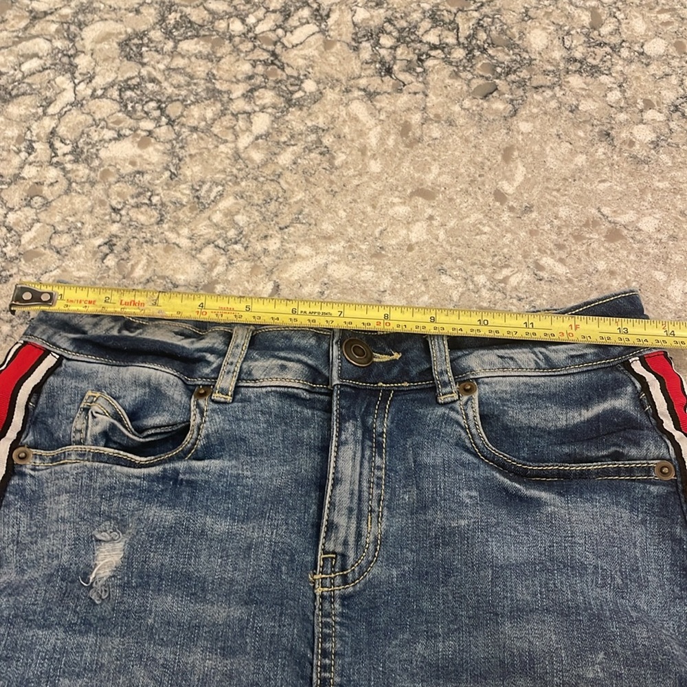 ❗️Denim knee length skirt - Trending Pencil Skirt size 4 - Picture 5 of 6